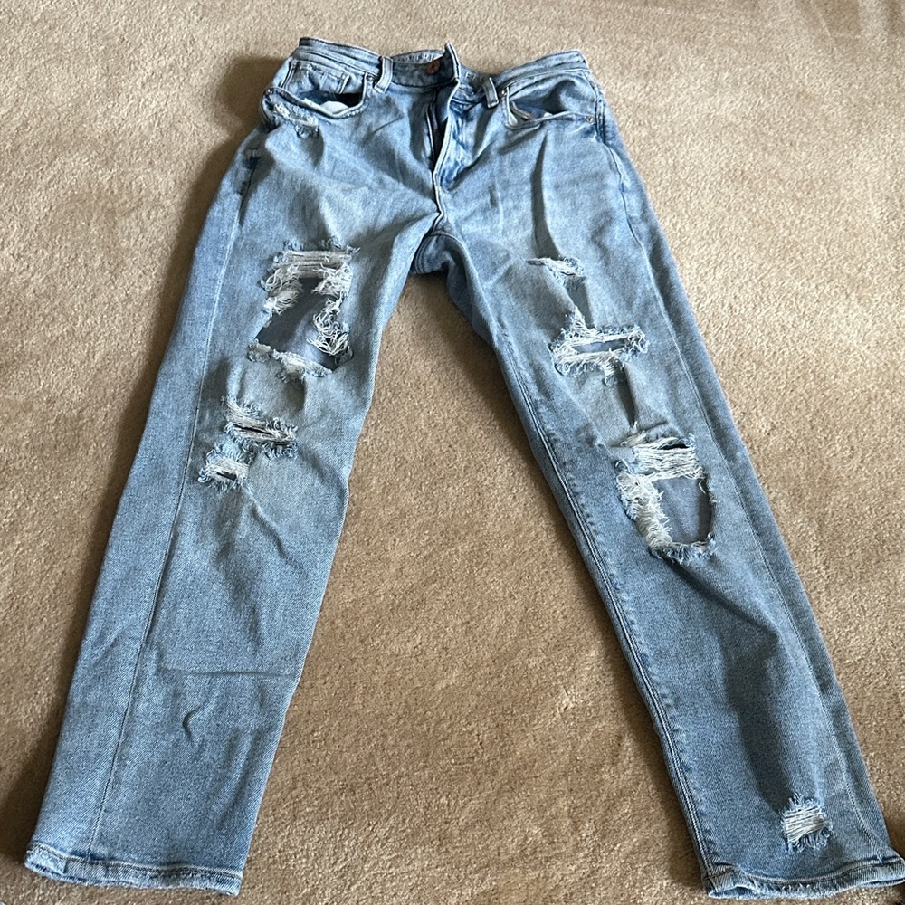 American Eagle Outfitters Men's Ripped Blue Jeans